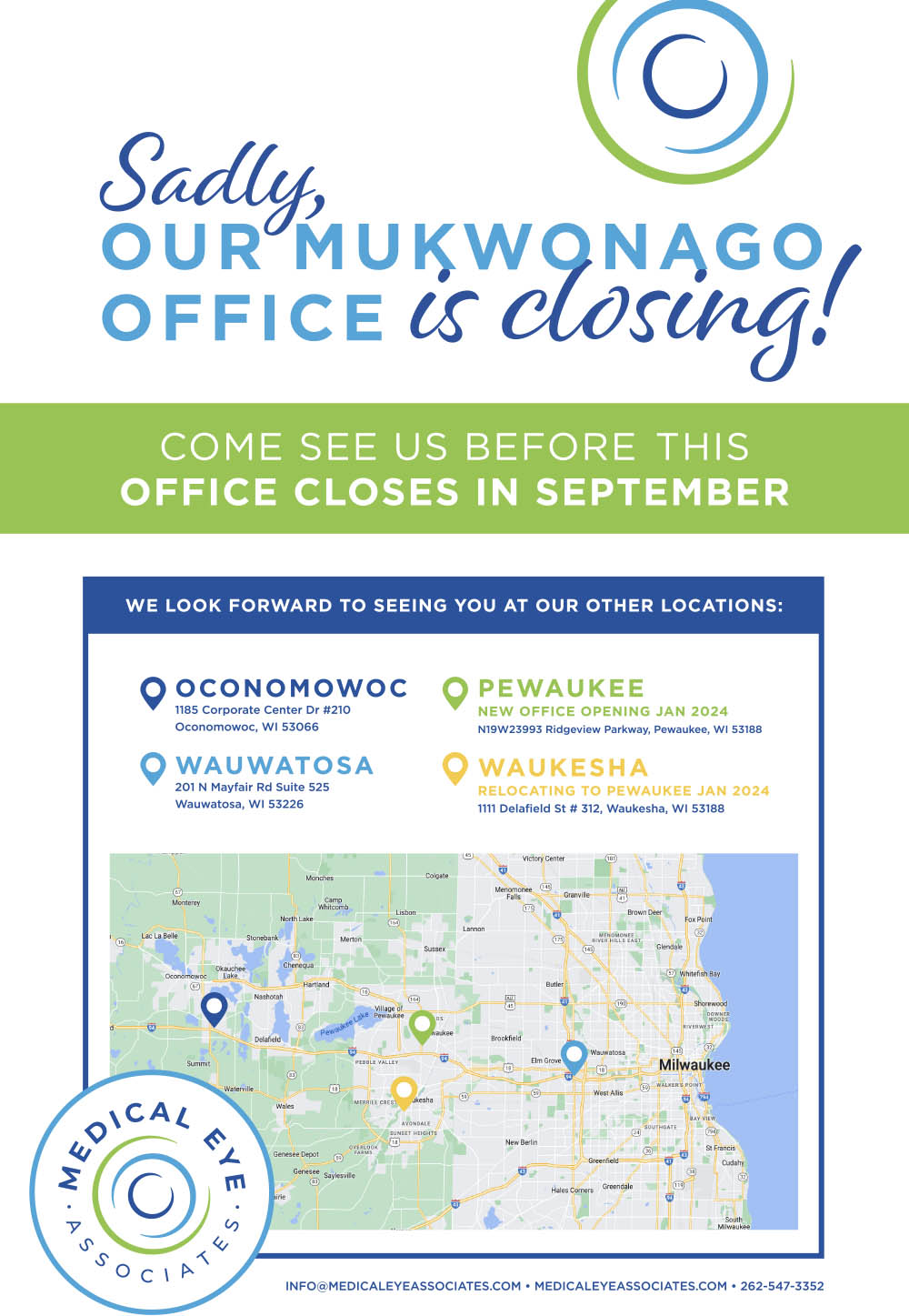 Mukwonago office closing